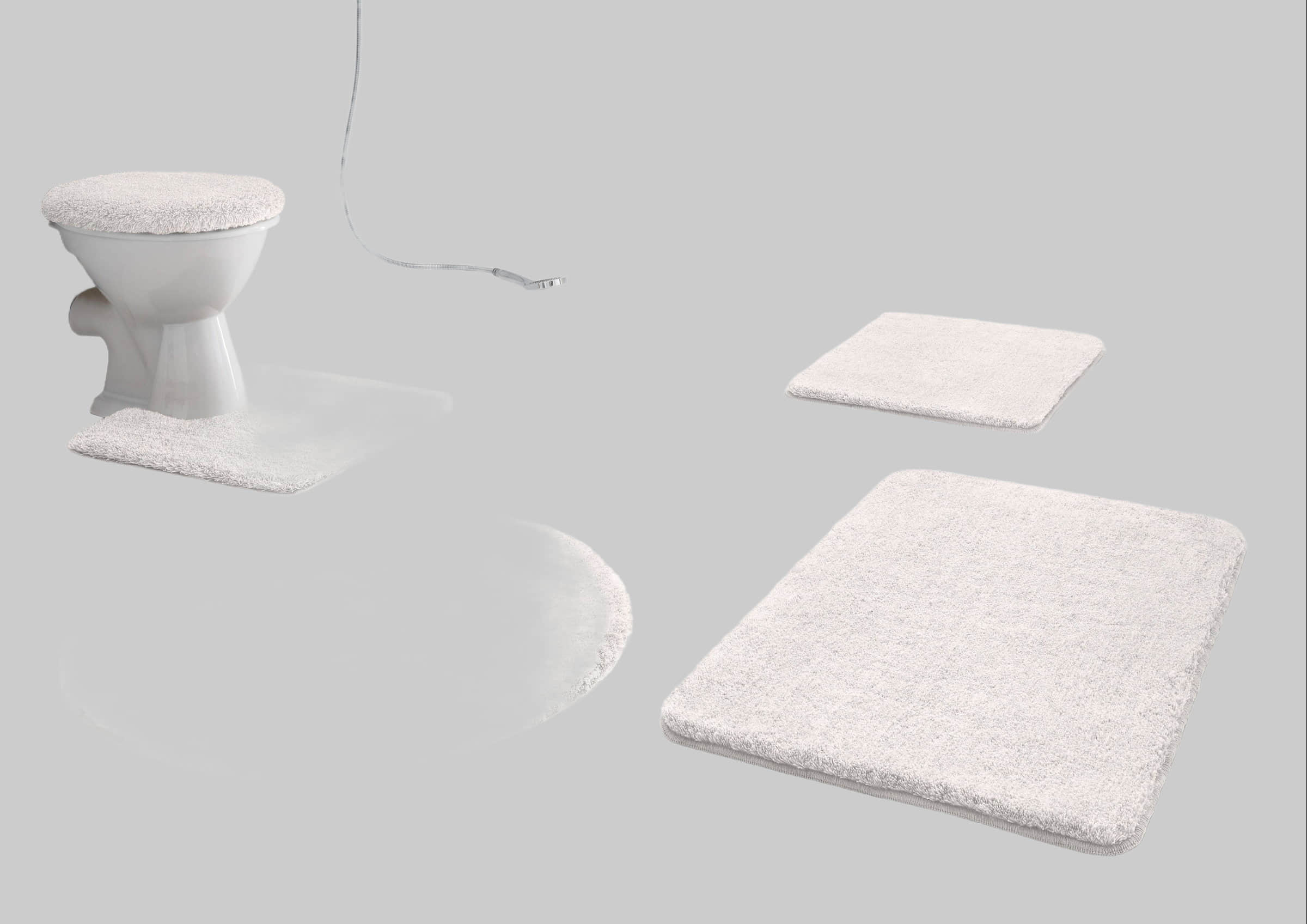 Kleine Wolke Badematten Kleine Wolke RELAX Badteppich 60x100 cm Rubinrot | 30 mm Flor | rutschhemmend | fußbodenheizungsgeeignet | Öko-Tex® Standard 100 polarweiß