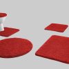 Kleine Wolke Kleine Wolke RELAX Badteppich 60x100 cm Rubinrot | 30 mm Flor | rutschhemmend | fußbodenheizungsgeeignet | Öko-Tex® Standard 100 rubin Badematten