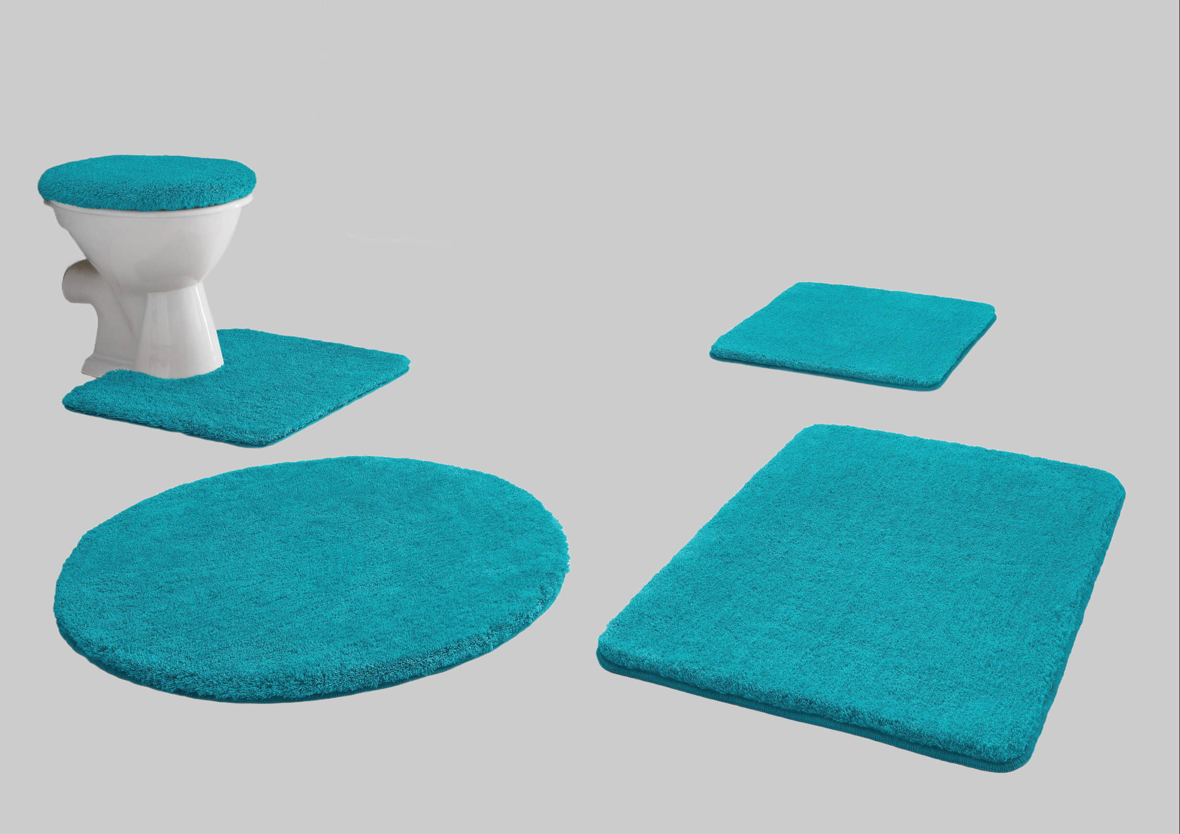 Kleine Wolke RELAX Badteppich 60x100 cm Rubinrot | 30 mm Flor | rutschhemmend | fußbodenheizungsgeeignet | Öko-Tex® Standard 100 türkis Badematten Kleine Wolke