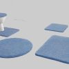 Kleine Wolke Badematten Kleine Wolke RELAX Badteppich 60x100 cm Rubinrot | 30 mm Flor | rutschhemmend | fußbodenheizungsgeeignet | Öko-Tex® Standard 100 azur
