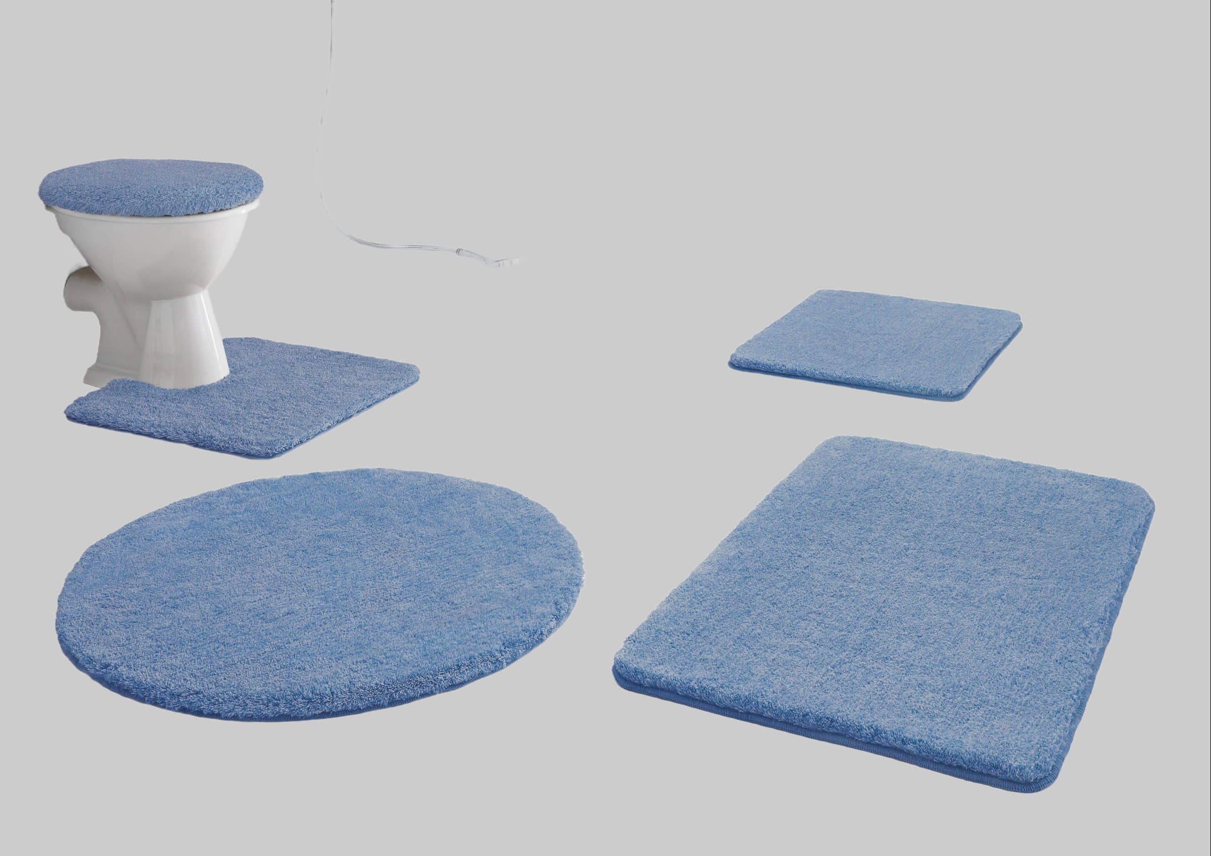 Kleine Wolke Badematten Kleine Wolke RELAX Badteppich 60x100 cm Rubinrot | 30 mm Flor | rutschhemmend | fußbodenheizungsgeeignet | Öko-Tex® Standard 100 azur