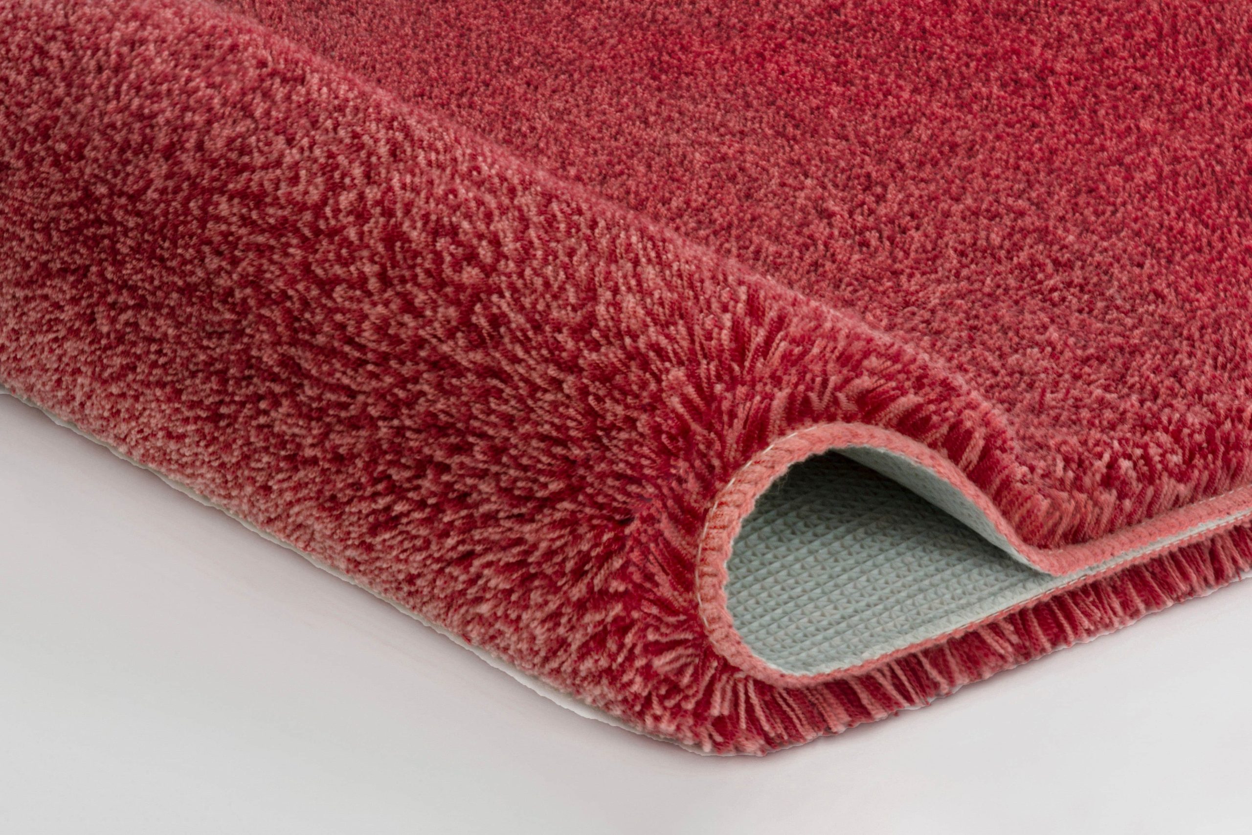 Kleine Wolke Badematten Kleine Wolke RELAX Badteppich 60x100 cm Rubinrot | 30 mm Flor | rutschhemmend | fußbodenheizungsgeeignet | Öko-Tex® Standard 100 rosenholz