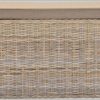 Krines Home Krines Home Premium Rattan Laundry Hamper – Rectangular Storage Box with Cushioned Seat (80×40×50cm) | Multifunctional Ottoman & Wäschetruhe GrauNatur Bad & Sanitär