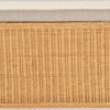 Krines Home Krines Home Premium Rattan Laundry Hamper – Rectangular Storage Box with Cushioned Seat (80×40×50cm) | Multifunctional Ottoman & Wäschetruhe Honig Bad & Sanitär
