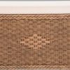 Krines Home Premium Rattan Laundry Hamper – Rectangular Storage Box with Cushioned Seat (80×40×50cm) | Multifunctional Ottoman & Wäschetruhe Vintage Br Bad & Sanitär Krines Home