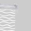 Kutti Kutti Raffrollo 'Enya' - White Semi-Transparent Burnout Wave Pattern Roller Blind with Hook Hanging System (No Drill Needed) weiß Gardinen