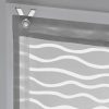 Kutti Raffrollo 'Enya' - White Semi-Transparent Burnout Wave Pattern Roller Blind with Hook Hanging System (No Drill Needed) grau Kutti Gardinen