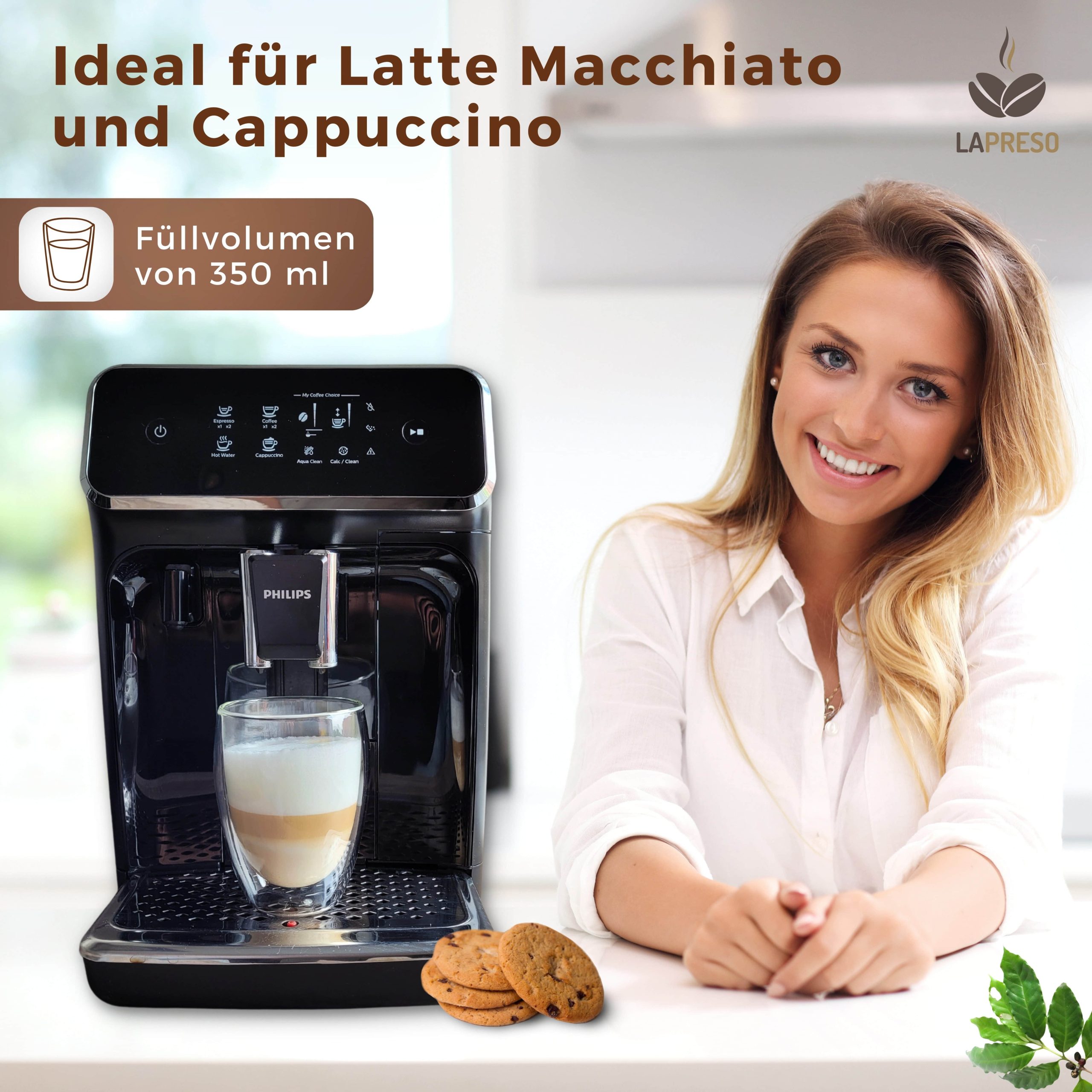 LAPRESO LAPRESO Doppelwandige Latte Macchiato Gläser 350ml (6er Set) – Premium Borosilikatglas Thermobecher für Kaffee & Tee | Spülmaschinenfest | Deutsche Qualität | SEHR GUT 2024 Geschirr & Tischaccessoires