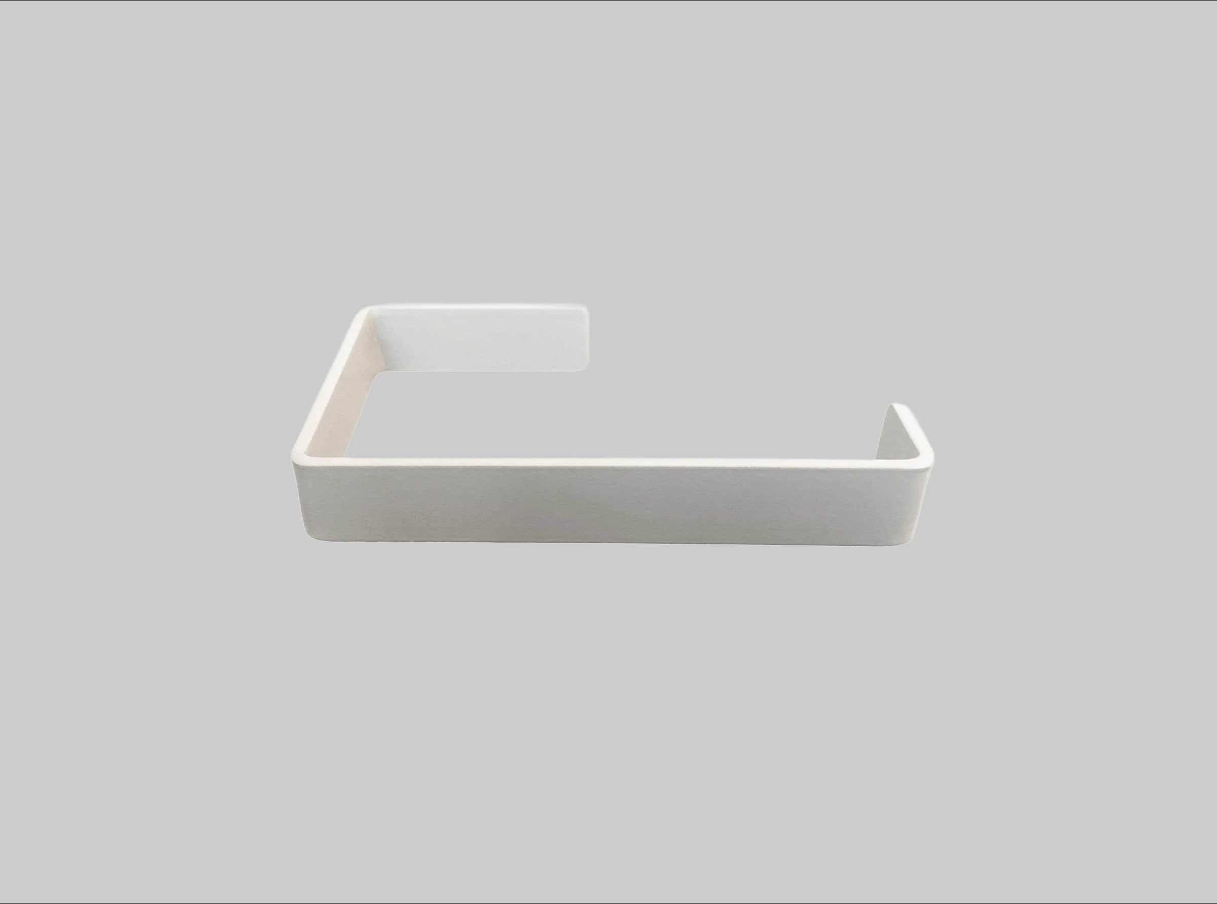 Bad & Sanitär LPManufaktur LPManufaktur Weißer Toilettenpapierhalter ohne Bohren | Selbstklebend mit 3M Folie | Modernes Metall-Design | Handgefertigt in Deutschland