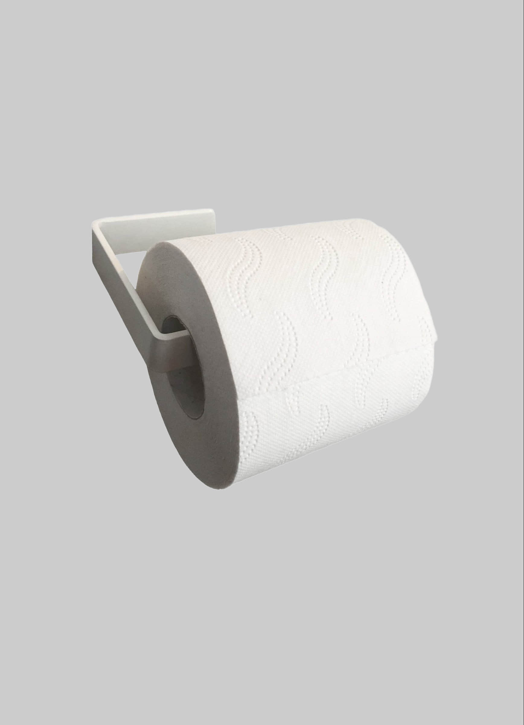 Bad & Sanitär LPManufaktur LPManufaktur Weißer Toilettenpapierhalter ohne Bohren | Selbstklebend mit 3M Folie | Modernes Metall-Design | Handgefertigt in Deutschland