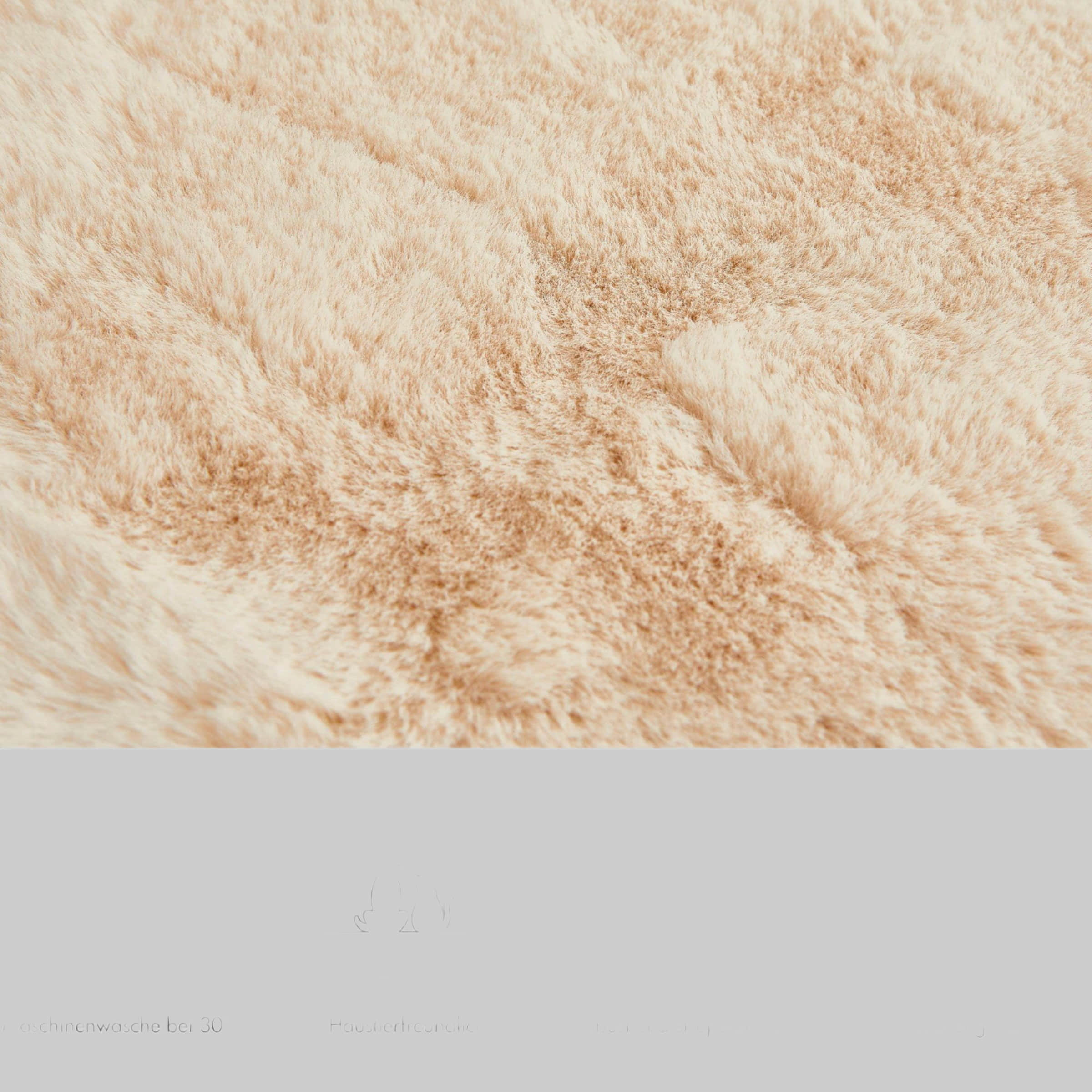 LUXOR living 'Calais' Kunstfell-Sitzauflage | Extra weich (35 mm) | Eckig/Rund | 4er-Set | Pflegeleichtes Premium-Kunstfell beige LUXOR living Kissen