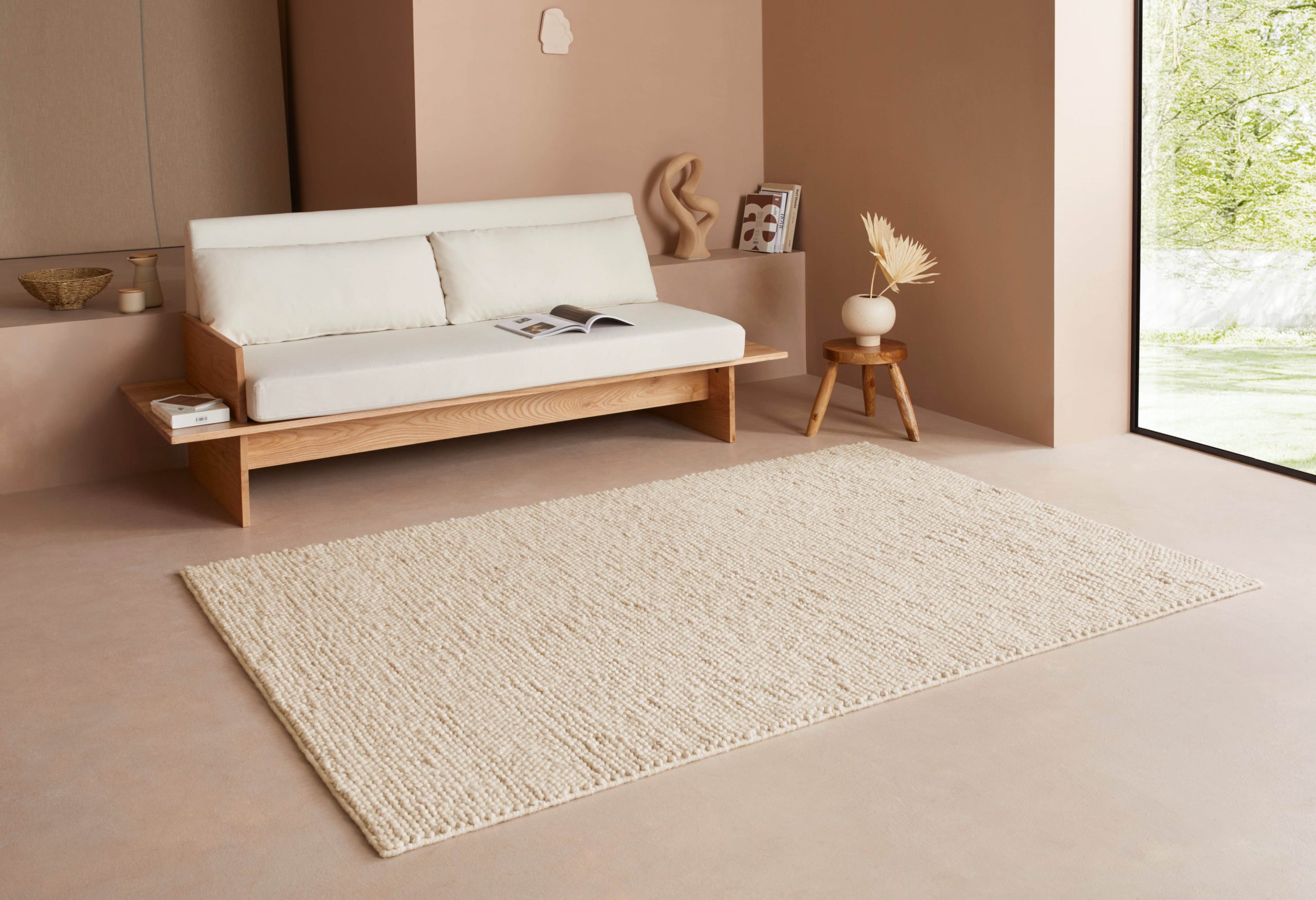 LeGer Home by Lena Gercke LeGer Home by Lena Gercke 'Ainhoa' Handwoven Wool Area Rug - 12mm Plush, Solid Color, Rectangle Living Room/Bedroom Carpet (Multiple Sizes Available) creme Teppiche