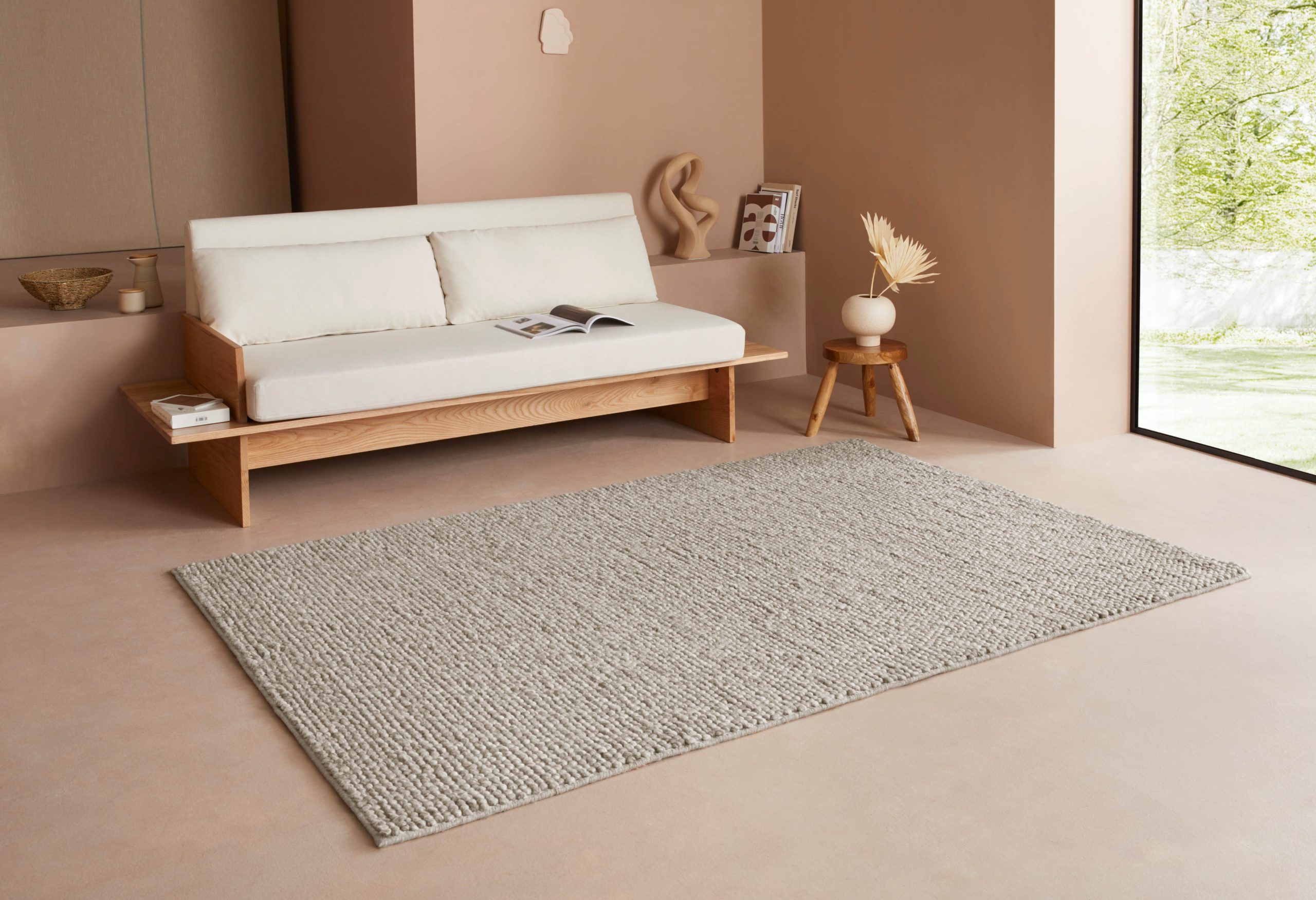 LeGer Home by Lena Gercke 'Ainhoa' Handwoven Wool Area Rug - 12mm Plush, Solid Color, Rectangle Living Room/Bedroom Carpet (Multiple Sizes Available) grau Teppiche LeGer Home by Lena Gercke