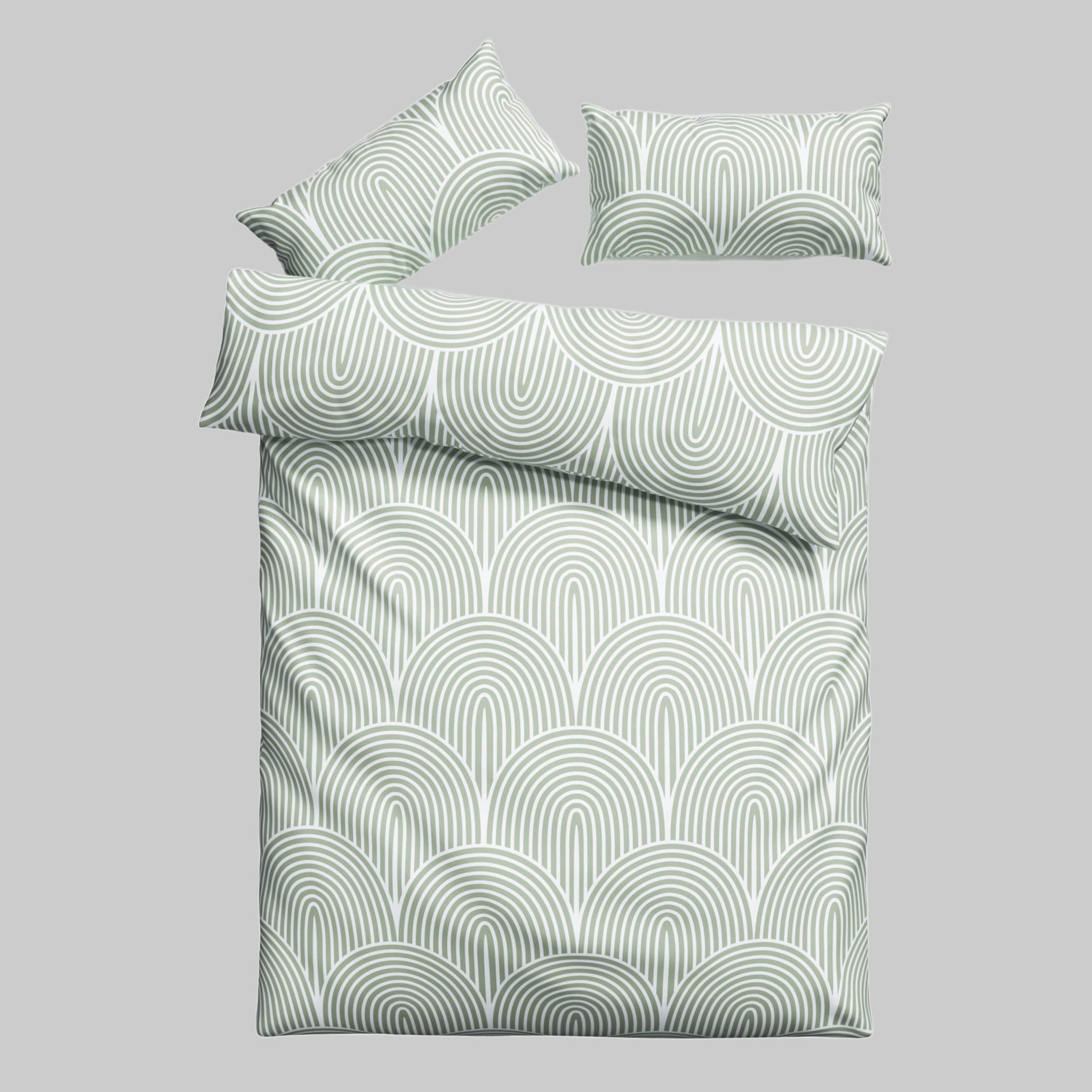Bettwäsche Leonique Leonique Bettwäsche »Matilda« 135x200/155x220 cm | 100% Baumwolle | Skandinavisches Design | OEKO-TEX® zertifiziert | Nachhaltige Produktion seegrün