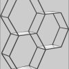 Leonique Leonique Lenia Wandregal Octagon - Elegantes schwarzes Metallregal mit 6 Glasböden (72 cm) - Modernes Deko-Wandregal für Wohnzimmer & Flur schwarz Regale