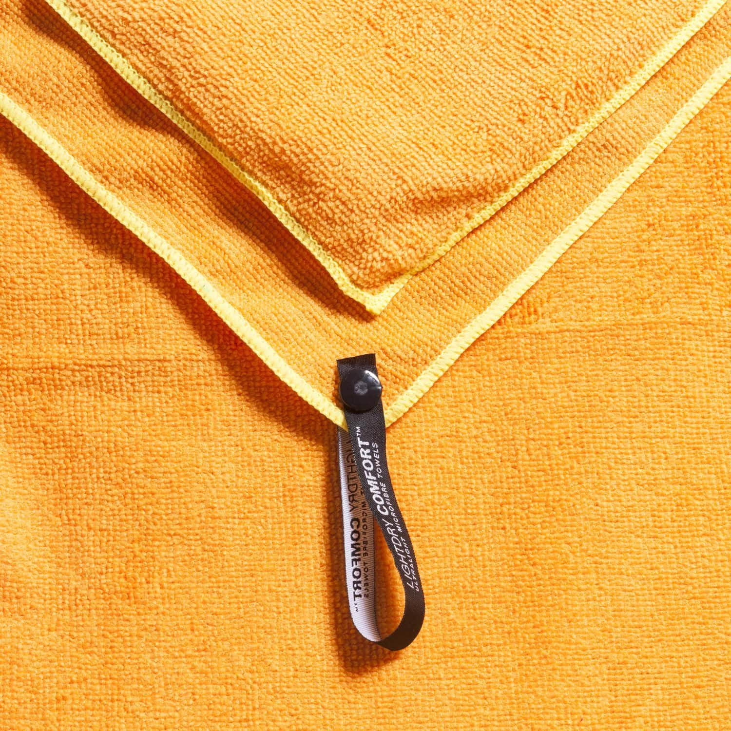 LightDry Handtücher LightDRY Premium Mikrofaser Handtuch Set | Saugstarkes Badetuch & Strandtuch für Reisen, Sport & Wellness | Schnelltrocknend & Ultra-Leicht (100x150cm) Orange