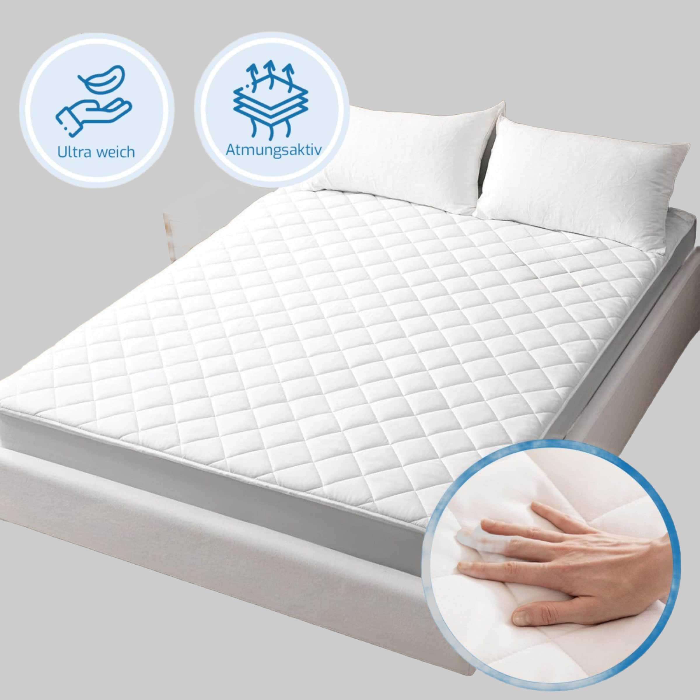 livessa Livessa Matratzenauflage – 100% Wasserdichter Matratzenschoner, Gesteppter Schutzbezug, OEKO-TEX Zertifiziert, 13 Größen (60x120 bis 200x220cm) Matratzenschutz