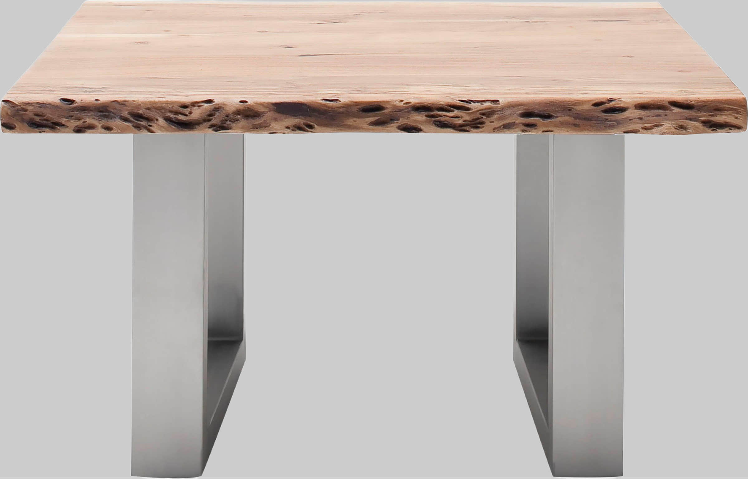 MCA furniture Couchtisch »Cartagena« - Massivholz Akazie mit Baumkante | Natürliche Risse & Löcher | Rustikales Design | X-Metallgestell Natur MCA furniture Tische