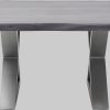 MCA furniture Tische MCA furniture Couchtisch »Cartagena« - Massivholz Akazie mit Baumkante | Natürliche Risse & Löcher | Rustikales Design | X-Metallgestell Grau