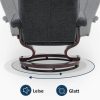 Sessel MCombo MCombo Premium Relaxsessel mit Hocker 9019 - Ergonomischer Fernsehsessel mit Relaxfunktion in Schwarz-Kunstleder | Inkl. Fußhocker für maximalen Komfort Dunkelgrau