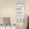 Melko White Paulownia Wood Wall Coat Rack - 100cm Vintage Style Entryway Organizer with 6 Hooks Melko Garderoben
