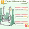 Garten & Balkon Merax Merax 3-in-1 Kinder Spielplatz Set mit Rutsche, Schaukel & Basketballkorb | HDPE-Material | Indoor/Outdoor | Sicher & Stabil Grün