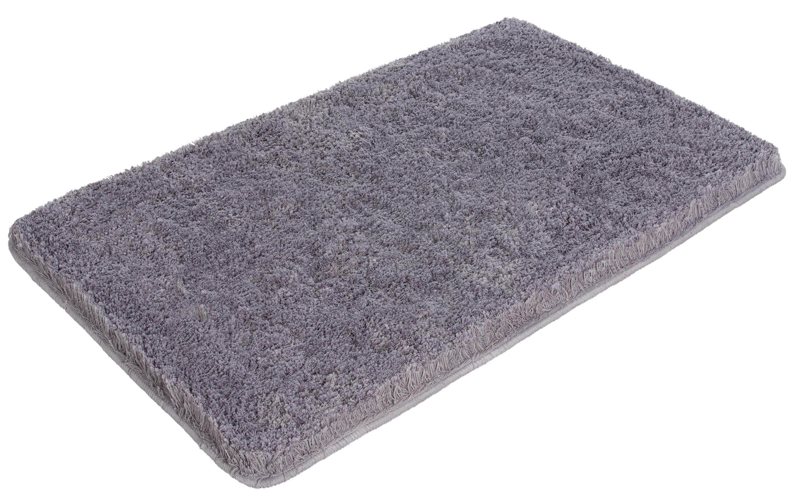 Badematten Mu00F6ve Möve Badematte 'Superwuschel' | 40mm hoch | Rutschhemmend | Schnelltrocknend | Verschiedene Größen (50x80cm/60x100cm) | Microfaser | Badezimmerteppich in Weiß/Grau/Beige stone