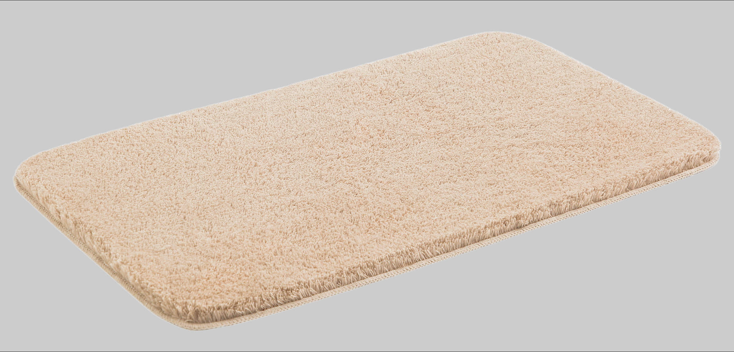 My Home Badematte 'Merida' | 32 mm hoch, rutschhemmend, fußbodenheizungsgeeignet | Kunstfaser-Badteppich in Uni-Farben | rechteckig/rund & als 2-teiliges Set sand Badematten my home