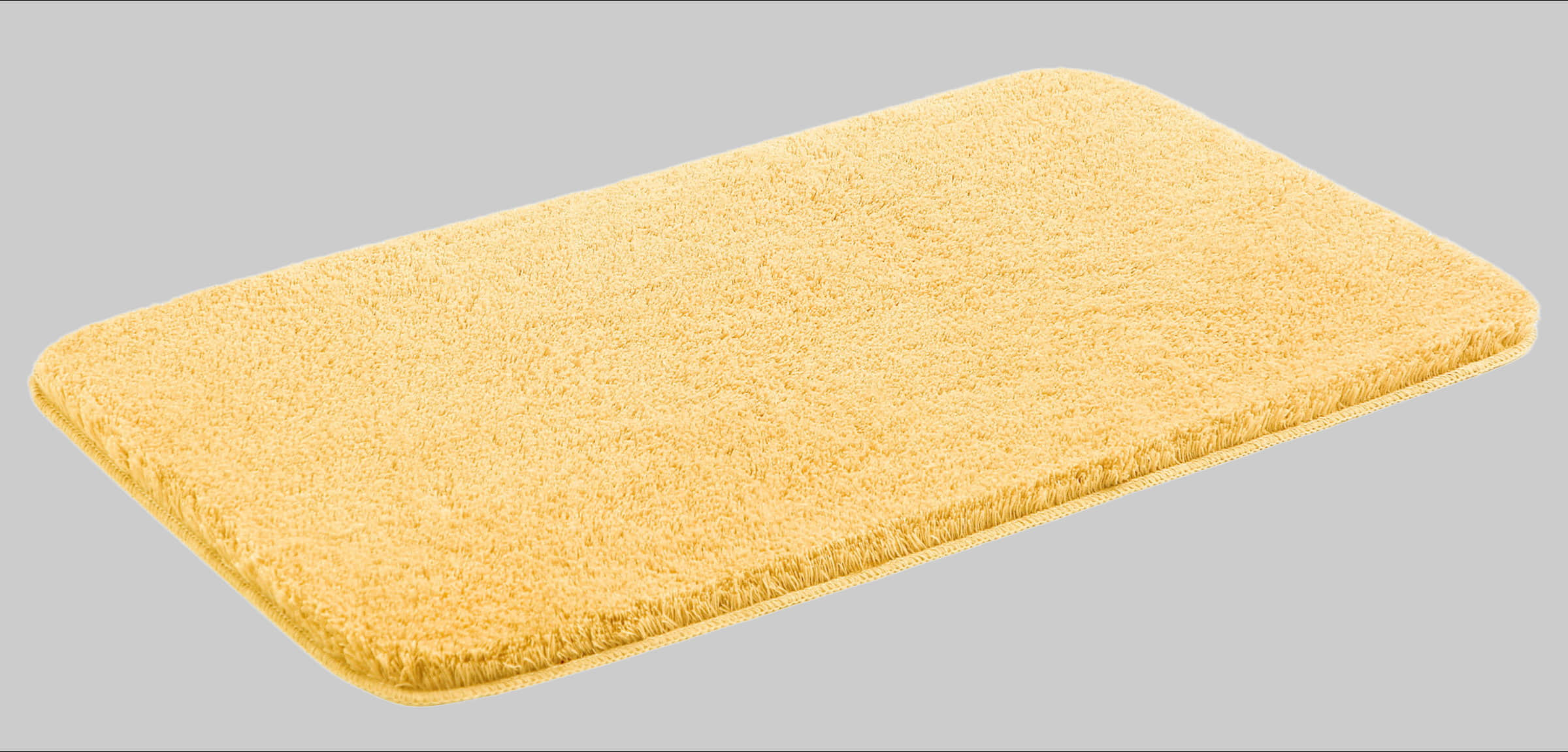 My Home Badematte 'Merida' | 32 mm hoch, rutschhemmend, fußbodenheizungsgeeignet | Kunstfaser-Badteppich in Uni-Farben | rechteckig/rund & als 2-teiliges Set gelb Badematten my home