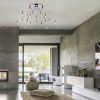nu00E4ve NÄVE Araneus LED Ceiling Light - 55cm Diameter with Integrated 26W LEDs (2055lm Warm White) - Modern Crystal Glass & Stainless Steel Design Lampen