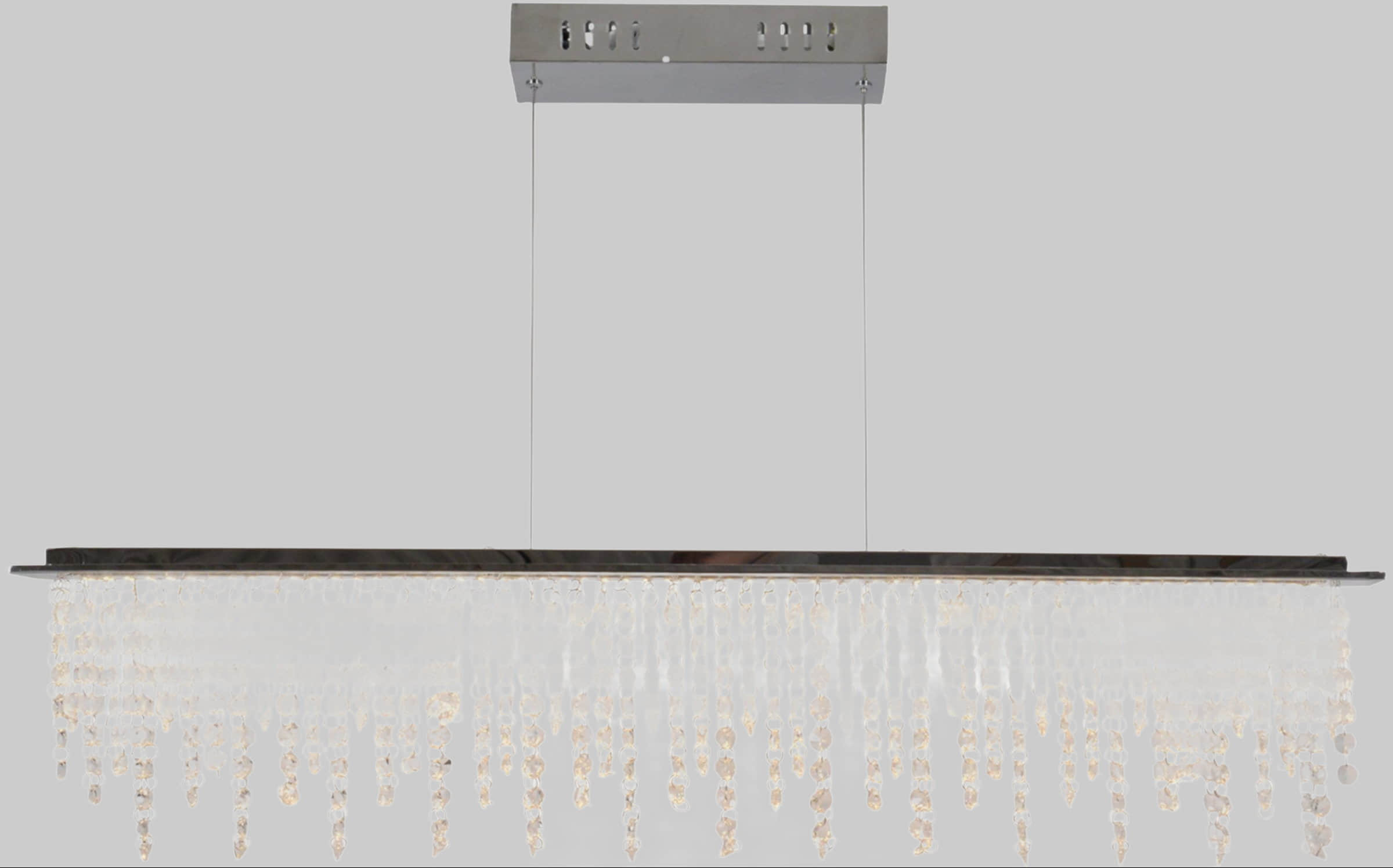 nu00E4ve NÄVE Diamonds LED Pendelleuchte | 120cm Chrom | Dimmbar mit Fernbedienung | Farbtemperatur 3000K-6000K | 360 LEDs | Kristallglas-Design Lampen
