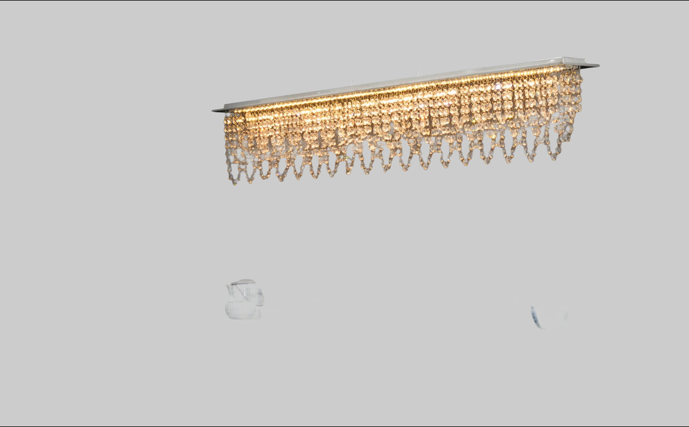 nu00E4ve NÄVE Diamonds LED Pendelleuchte | 120cm Chrom | Dimmbar mit Fernbedienung | Farbtemperatur 3000K-6000K | 360 LEDs | Kristallglas-Design Lampen
