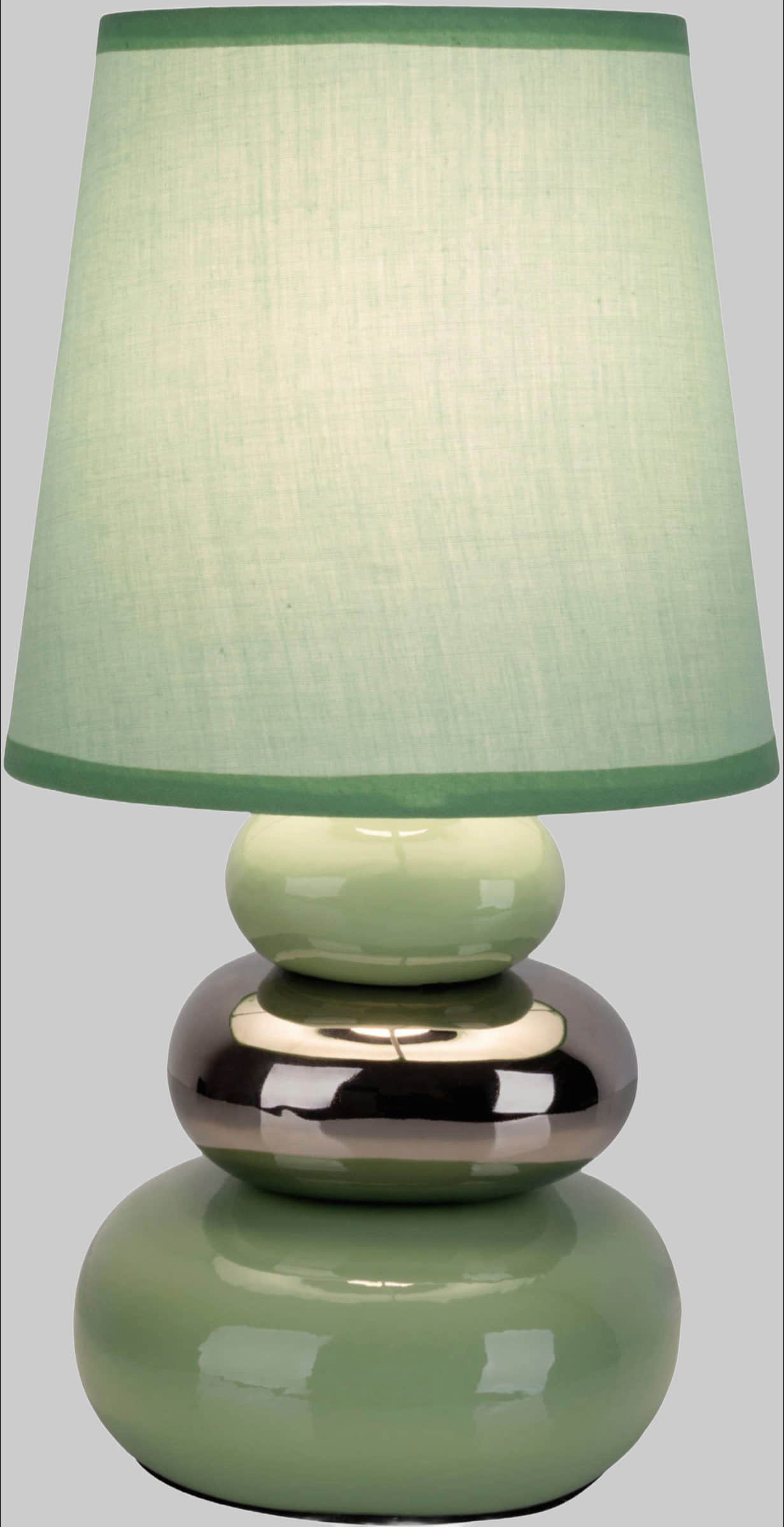 NÄVE Stoney Table Lamp - Ceramic Base & Fabric Shade, E14 Socket (Max 40W), 70s-Inspired Design for Living Room & Bedroom Decor mint / chrom nu00E4ve Lampen