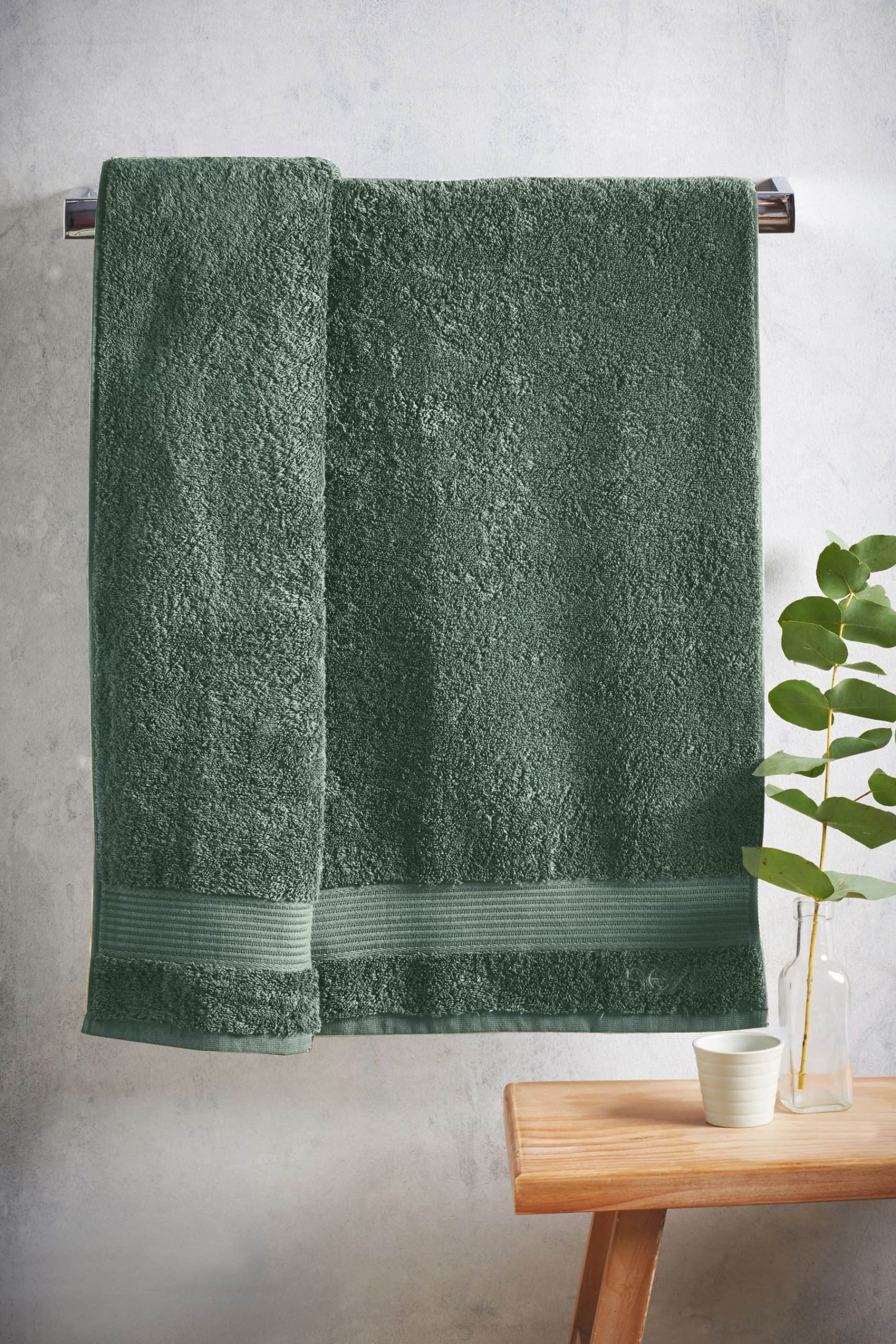 Next Premium Egyptian Cotton Bath Towel - 600 GSM Ultra Soft Handtuch (1-Piece) | Luxury Spa Quality | OEKO-TEX Certified Green Forest Next Handtücher