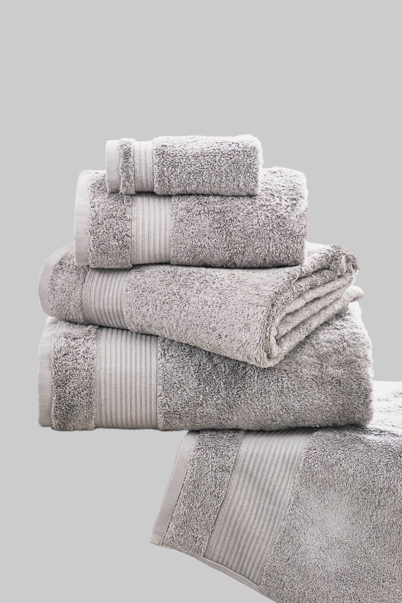 Handtücher Next Next Premium Egyptian Cotton Bath Towel - 600 GSM Ultra Soft Handtuch (1-Piece) | Luxury Spa Quality | OEKO-TEX Certified Grey Silver