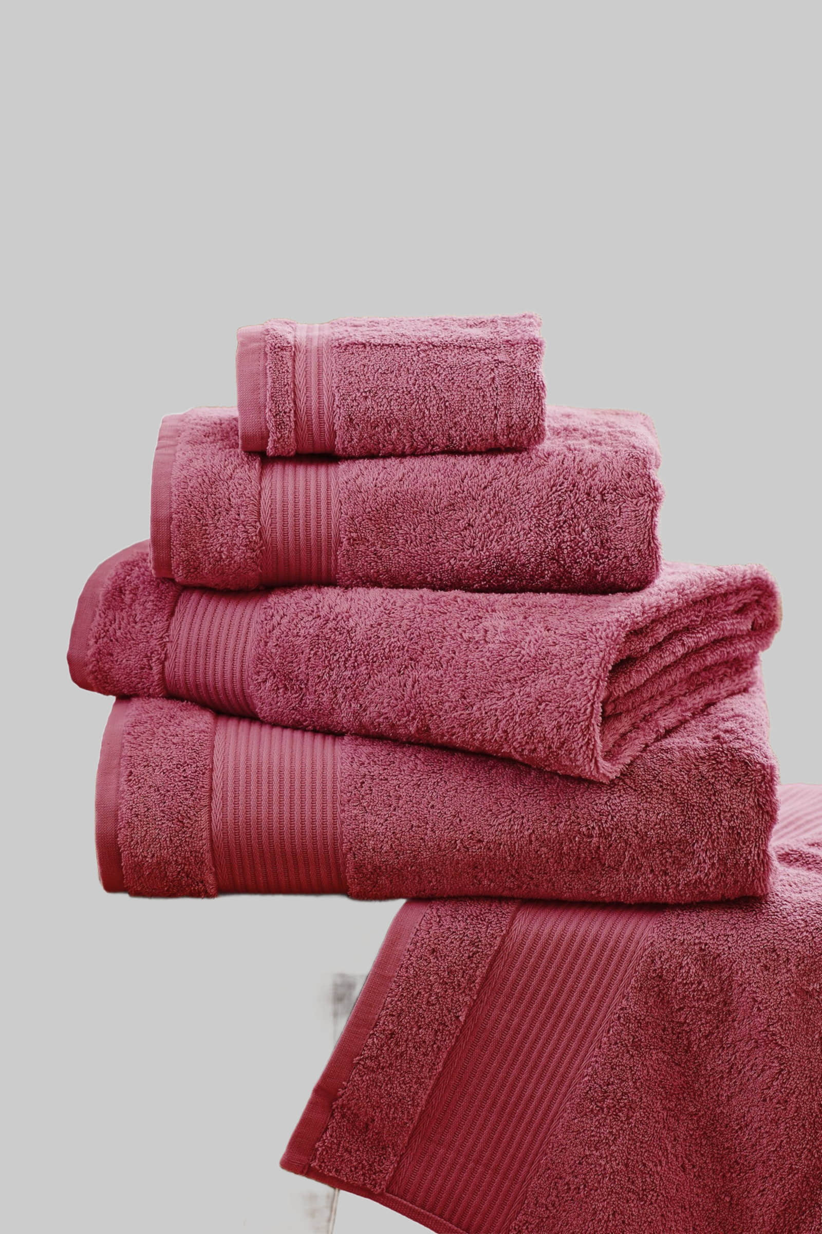 Next Next Premium Egyptian Cotton Bath Towel - 600 GSM Ultra Soft Handtuch (1-Piece) | Luxury Spa Quality | OEKO-TEX Certified Pink Faded Handtücher