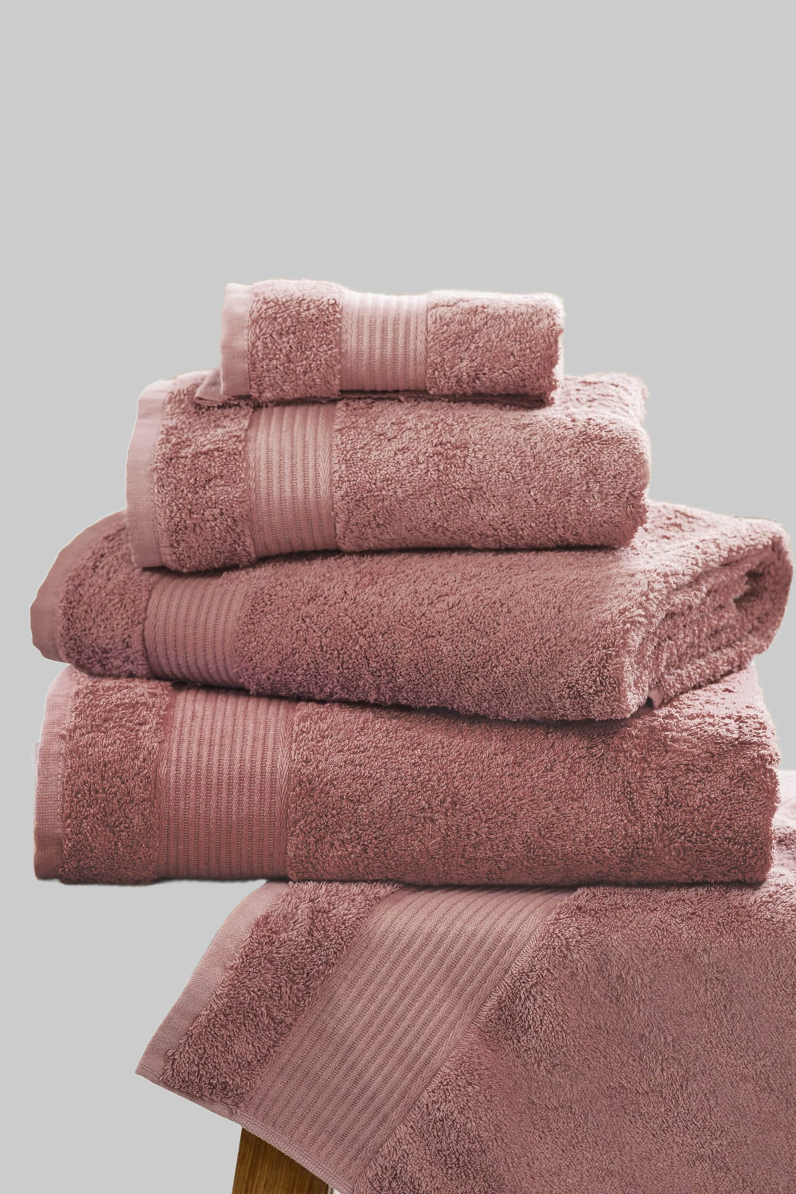 Next Premium Egyptian Cotton Bath Towel - 600 GSM Ultra Soft Handtuch (1-Piece) | Luxury Spa Quality | OEKO-TEX Certified Pink Roman Handtücher Next