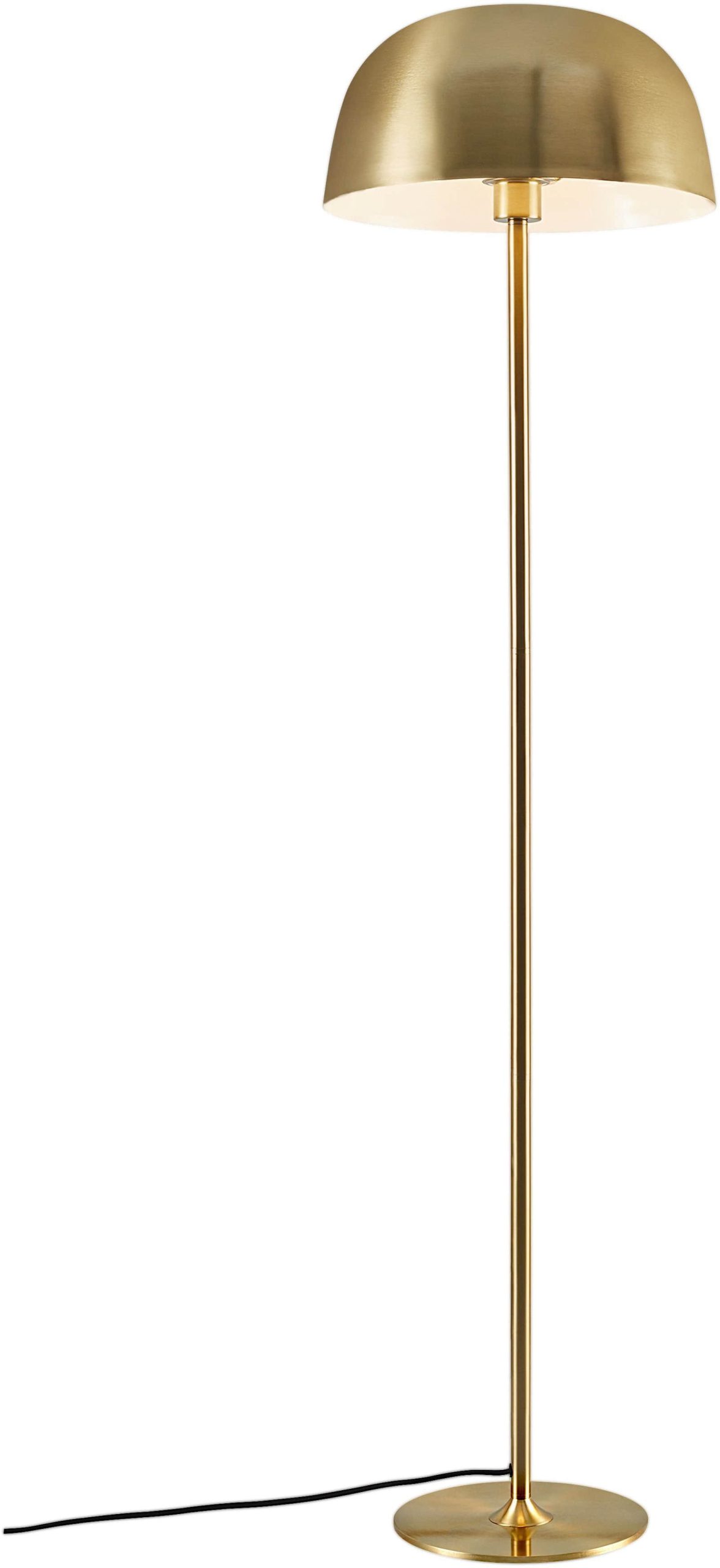 Lampen Nordlux Nordlux CERA Stehlampe Messing | Skandinavisches Design mit E27-Fassung | 140 cm Höhe | Textiler Lampenschirm & Kabel | Artikel 2010244035