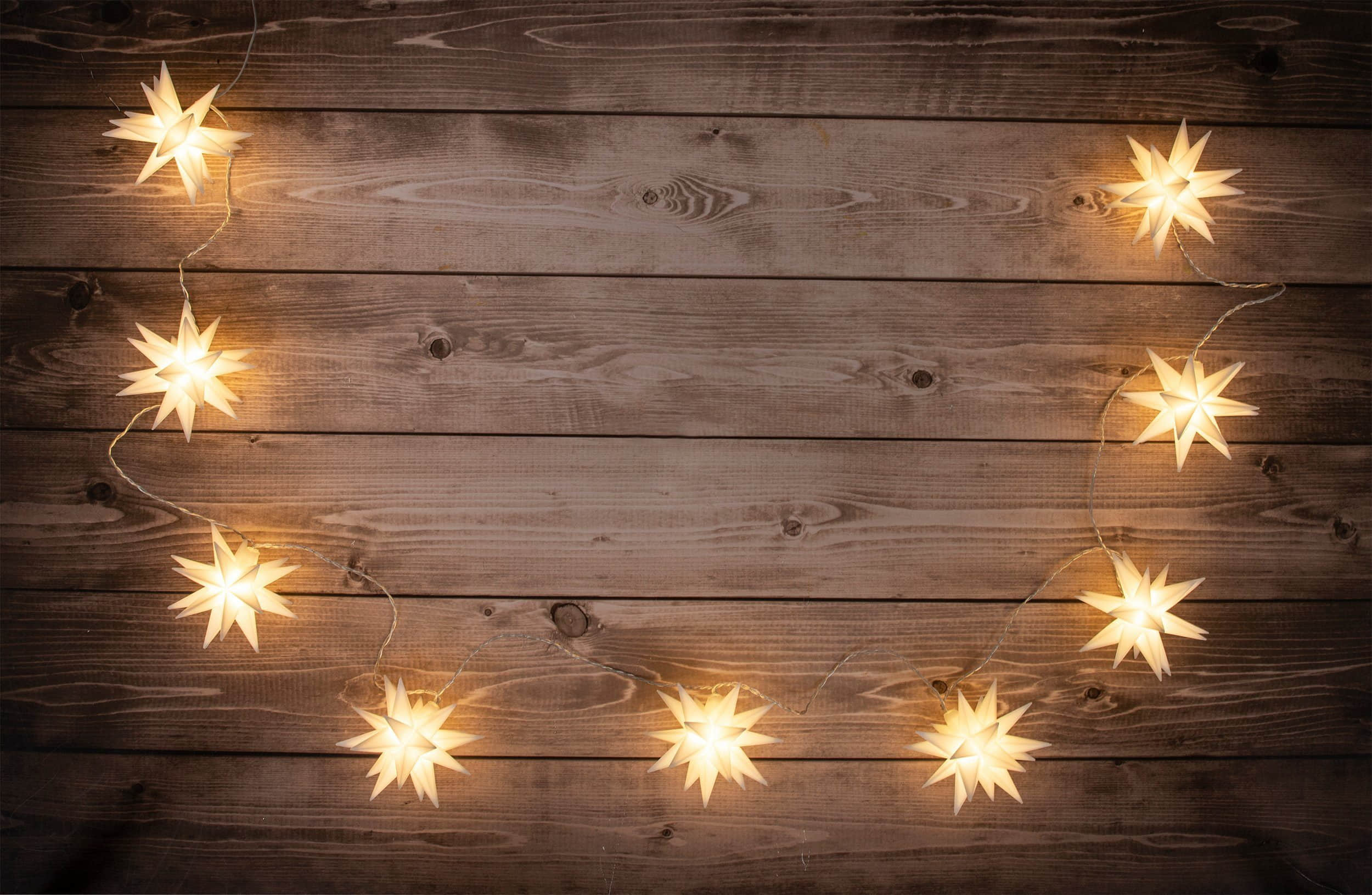 Näve Premium 3D Star LED Christmas Lights - 9 Warm White Outdoor Fairy Lights (740cm Total Length, IP44 Waterproof) for Holiday Decorating weiß nu00E4ve Lampen