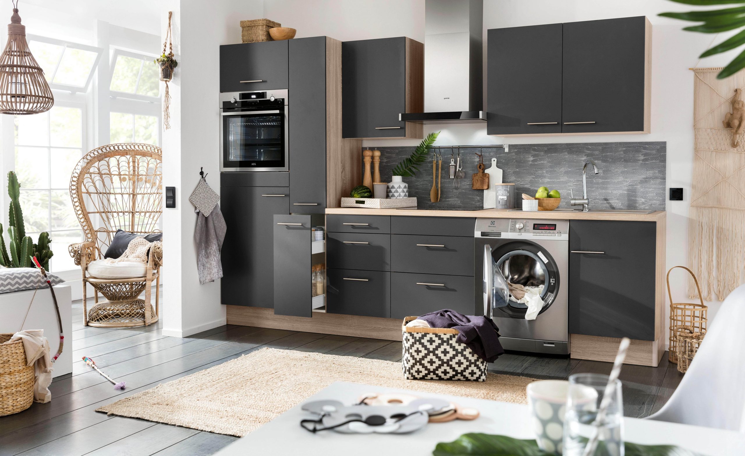 OPTIFIT Küchenmöbel OPTIFIT Arbeitsplatte »Luzern«, 38 mm stark – Robust & pflegeleicht für Küchenserien Bern und Aue eichefarben