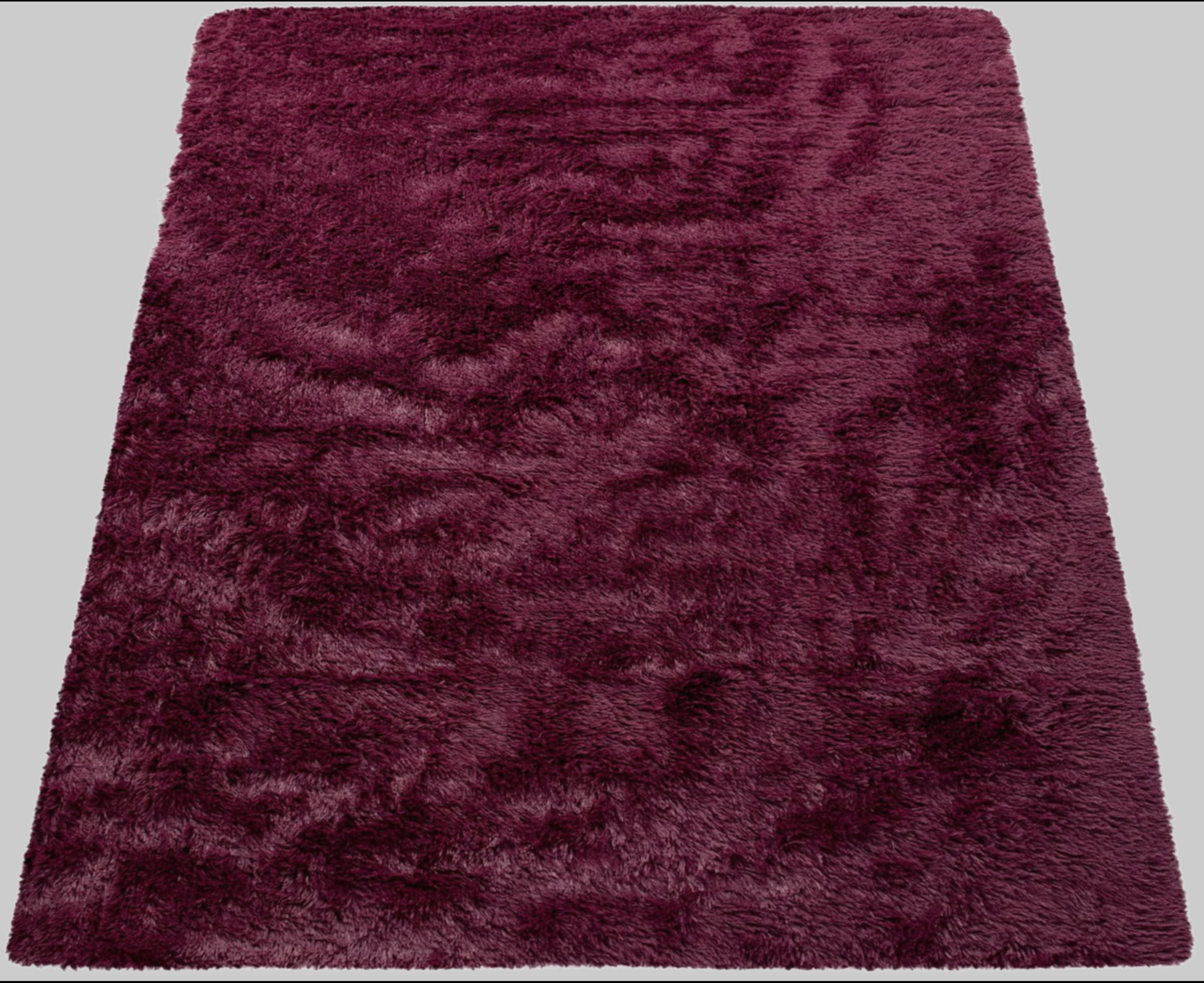 Paco Home Hochflor-Teppich Silky 591 | Premium Shaggy Rug | 37mm Extra Soft Pile | Polyester | Living Room & Bedroom | Underfloor Heating Compatible lila Teppiche Paco Home