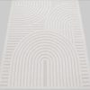 Paco Home Livorno 674 Rectangular Indoor/Outdoor Rug - 14mm High-Low Pile, Scandi Design, Durable Polypropylene in Multiple Uni Colors creme Teppiche Paco Home
