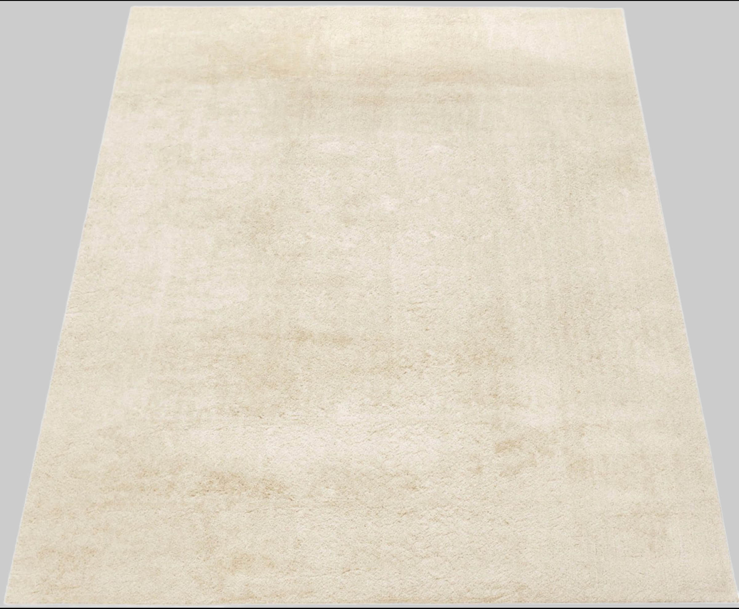 Paco Home Teppich »Cadiz 630« - Hochwertiger Kurzflor in 14 mm Höhe | Waschbar & fußbodenheizungskompatibel | Uni-Farben | Auch als Läufer erhältlich cream Paco Home Teppiche