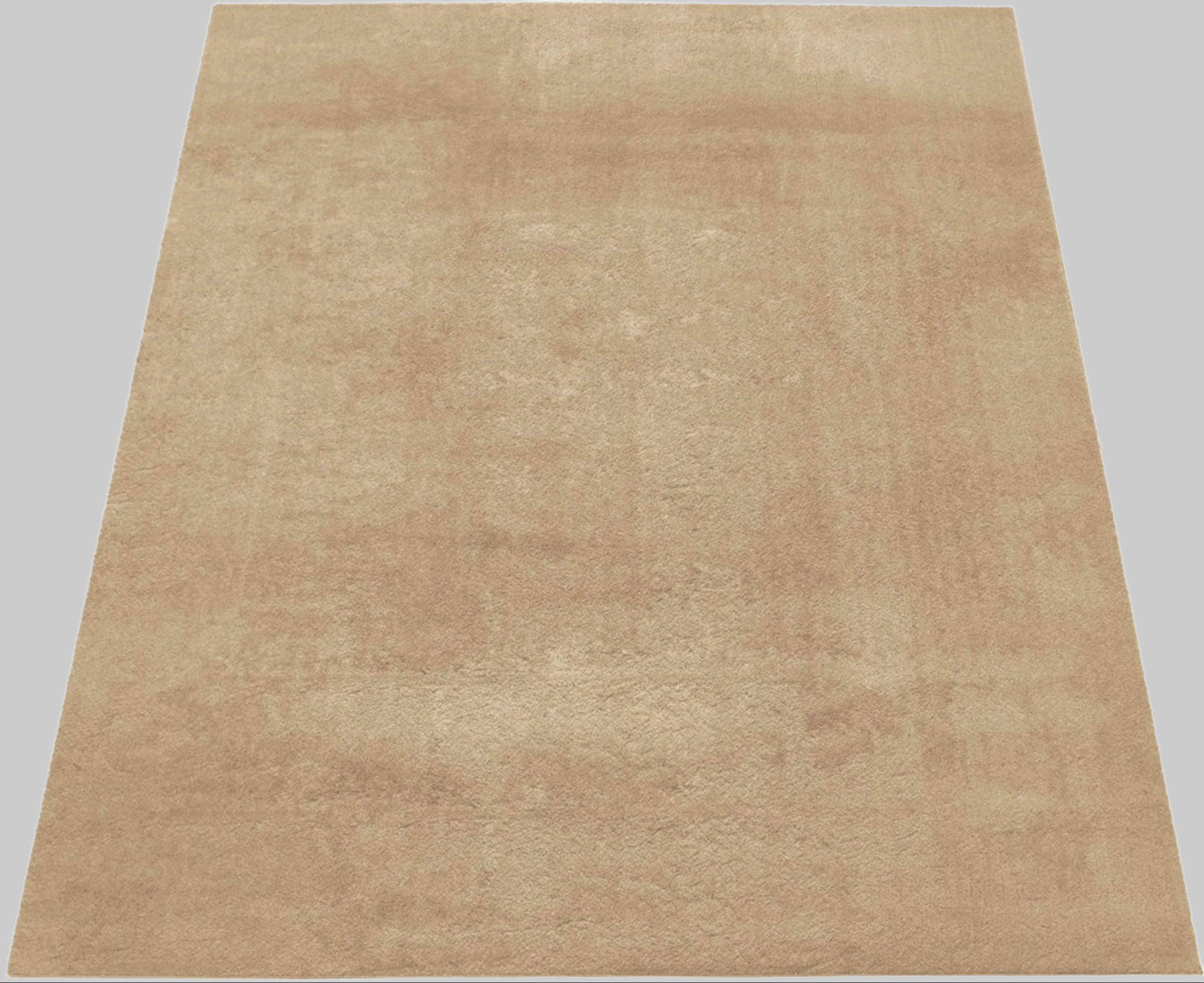Paco Home Teppich »Cadiz 630« - Hochwertiger Kurzflor in 14 mm Höhe | Waschbar & fußbodenheizungskompatibel | Uni-Farben | Auch als Läufer erhältlich dunkelbeige Paco Home Teppiche