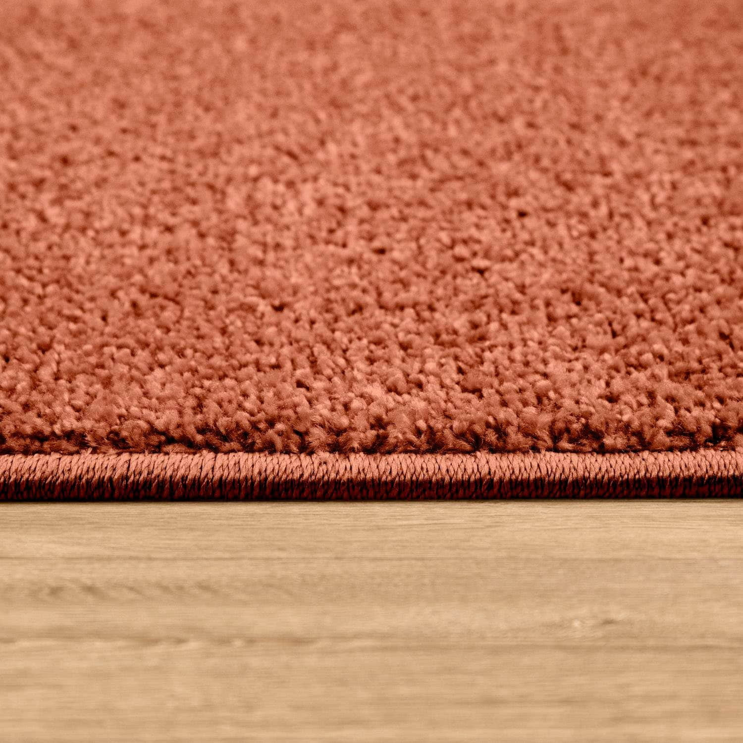 Paco Home Teppich Porto 890 | Premium Kurzflor-Teppich (13mm Höhe, 2.0kg/m²) in eleganten Uni-Farben | Ideal für Wohnzimmer & Schlafzimmer kupferfarben Teppiche Paco Home