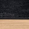 Paco Home Teppiche Paco Home Teppich Porto 890 | Premium Kurzflor-Teppich (13mm Höhe, 2.0kg/m²) in eleganten Uni-Farben | Ideal für Wohnzimmer & Schlafzimmer schwarz