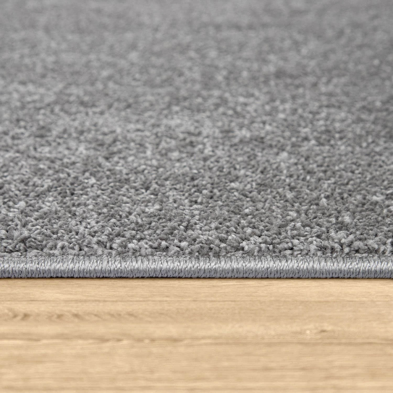 Paco Home Teppich Porto 890 | Premium Kurzflor-Teppich (13mm Höhe, 2.0kg/m²) in eleganten Uni-Farben | Ideal für Wohnzimmer & Schlafzimmer anthrazit Paco Home Teppiche