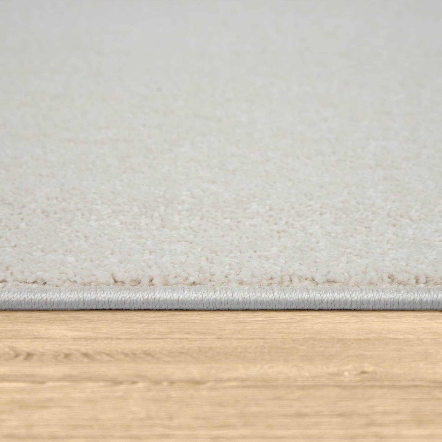 Paco Home Teppiche Paco Home Teppich Porto 890 | Premium Kurzflor-Teppich (13mm Höhe, 2.0kg/m²) in eleganten Uni-Farben | Ideal für Wohnzimmer & Schlafzimmer cream