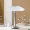 Paul Neuhaus ENOVA Tischleuchte LED Stahl Opalglas | 3-Stufen Dimmer | Warmweiß 2700K | 42cm Höhe | E14 Fassung | Vintage Design Paul Neuhaus Lampen