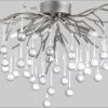 Paul Neuhaus Paul Neuhaus ICICLE Design-Deckenleuchte 4-flammig in Silber mit Kristallglas | G9-Fassungen | Ø60cm | Für Wohnzimmer & Flur Lampen